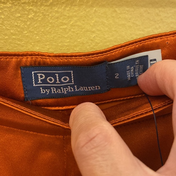 NWT POLO RALPH LAUREN 100% SILK SLACKS - Picture 4 of 14